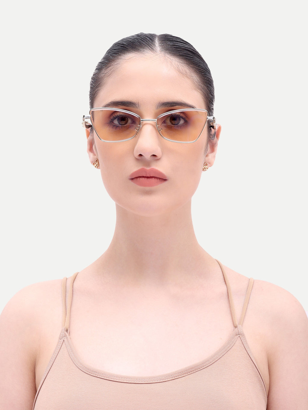 Kaia Metal Peach UV Protected Womens Sunglasses