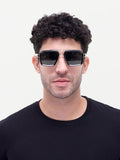Alvero Black Wayfarer Mens Sunglasses
