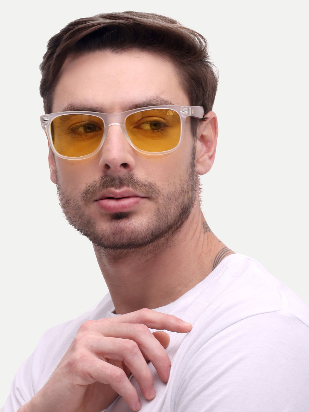 Men Wayfarer UV Protected Sunglasses Yellow