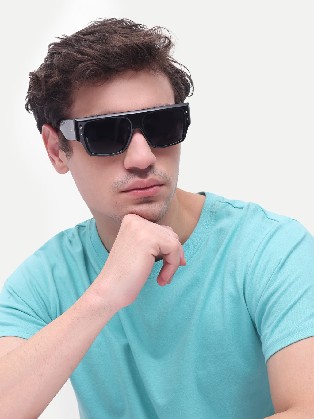 Men's Black Wayfarer UV Protected Sunglasses