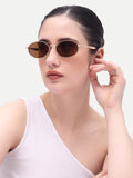 Women's Gold Brown Sunglasses