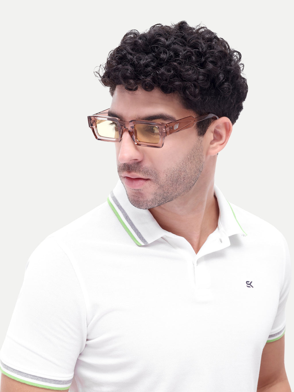 Titan Peach Wayfarer Mens Sunglasses