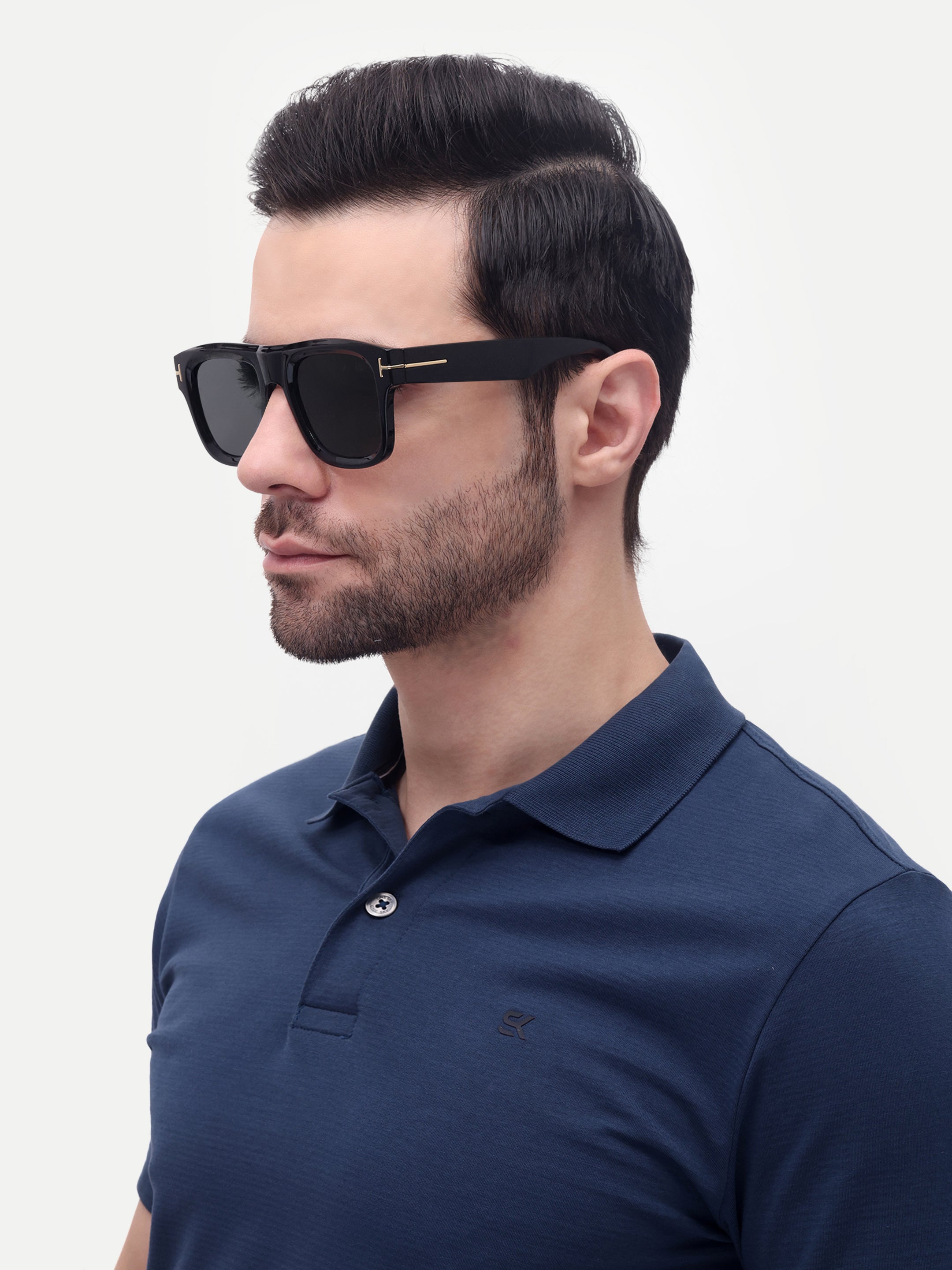 Men's UV Protected Black Wayfarer Sunglasses