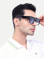 Men's UV Protected Blue Wayfarer Rectangular Sunglasses