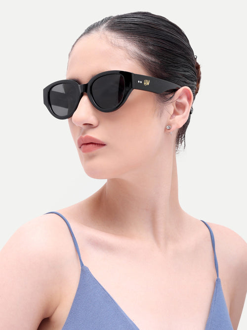 Lumina Black UV Protected Womens Sunglasses