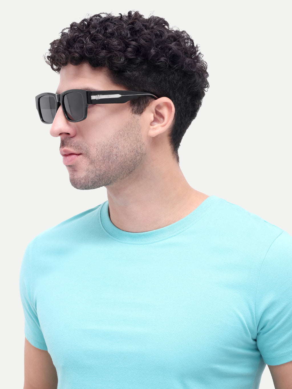 Torino Black Wayfarer Mens Sunglasses