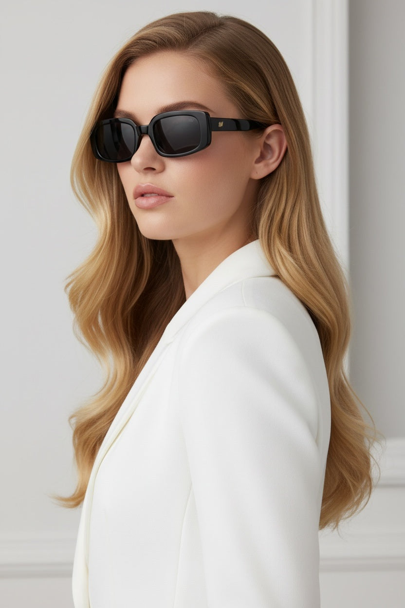 Women's Black Sleek Sunglasses