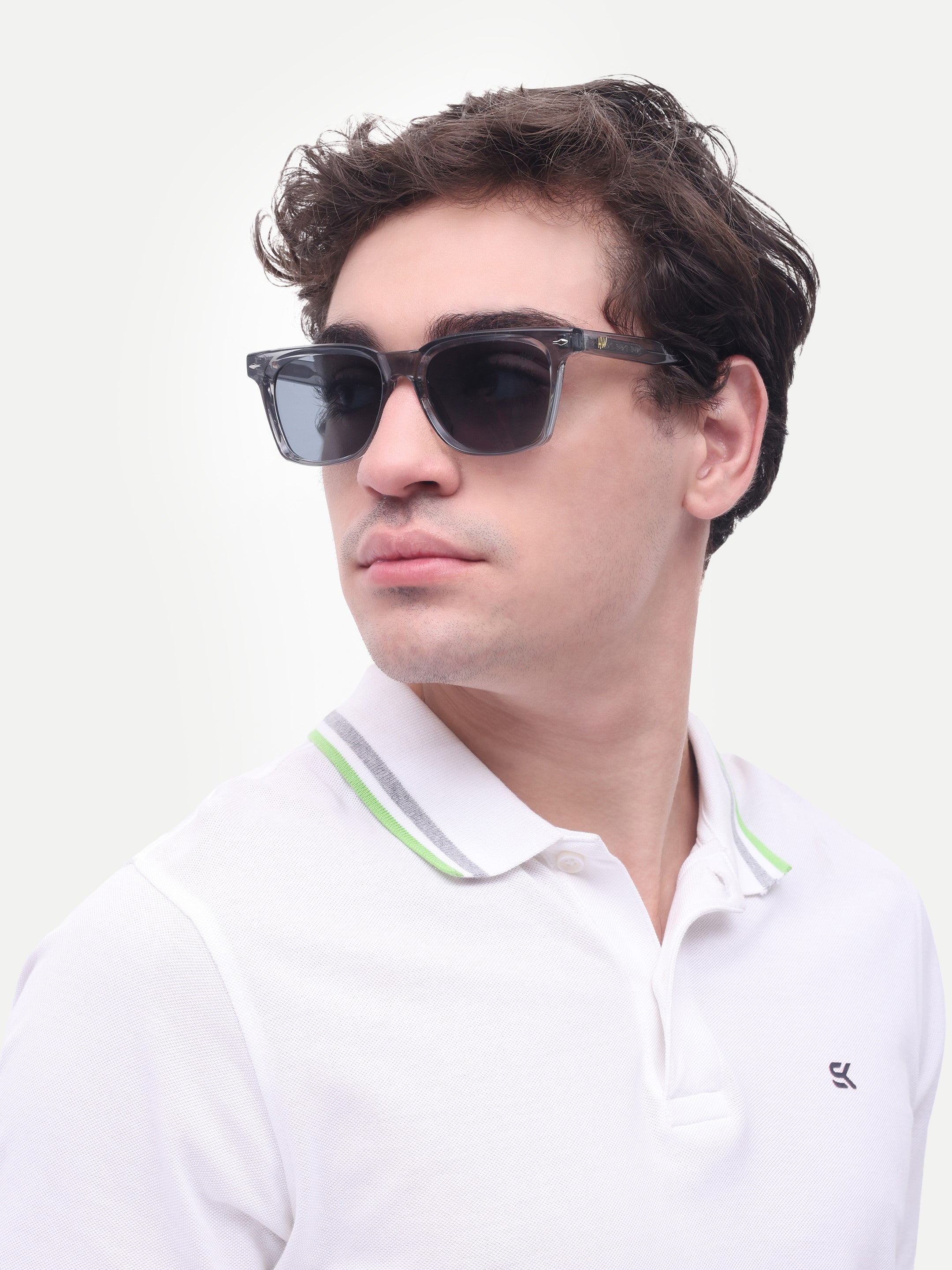 Men's Grey Wayfarer UV Protected Sunglasses
