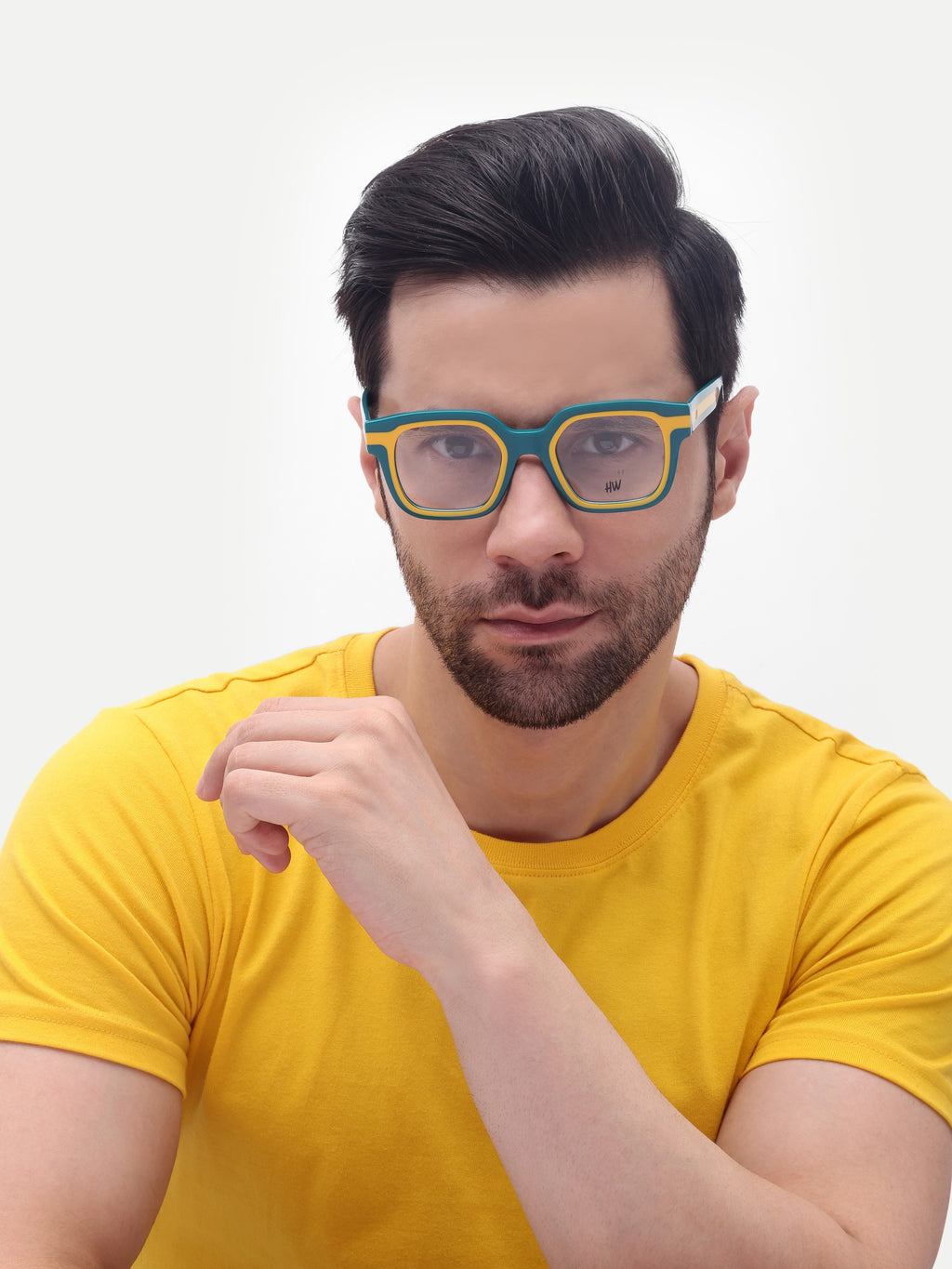 Men's Wayfarer Rectangular Optical Frame Green