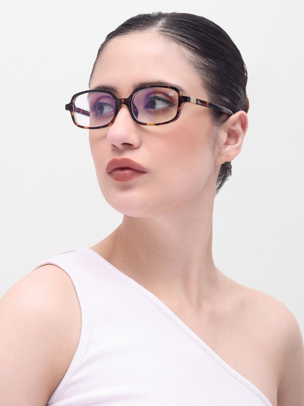 Women's Small Leopard Rectangle Sunglasses