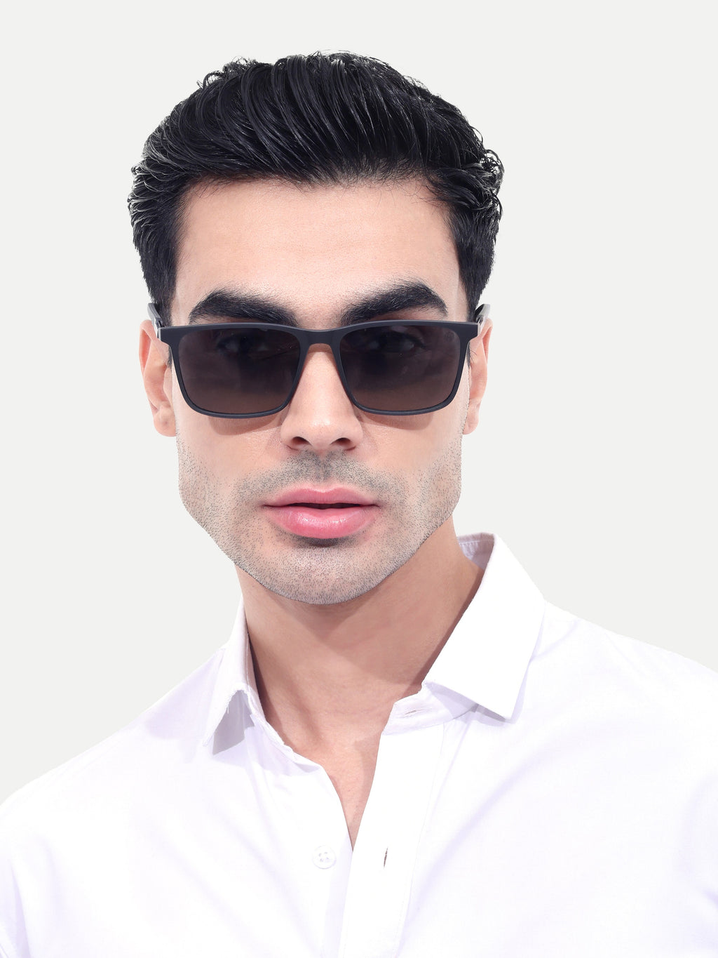 Men's Brown Wayfarer Rectangular Sunglasses