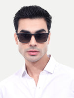 Men's Brown Wayfarer Rectangular Sunglasses