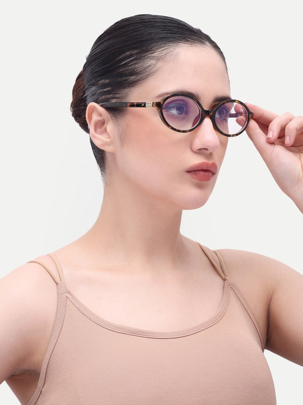 Women's Black Oval Optical Frame