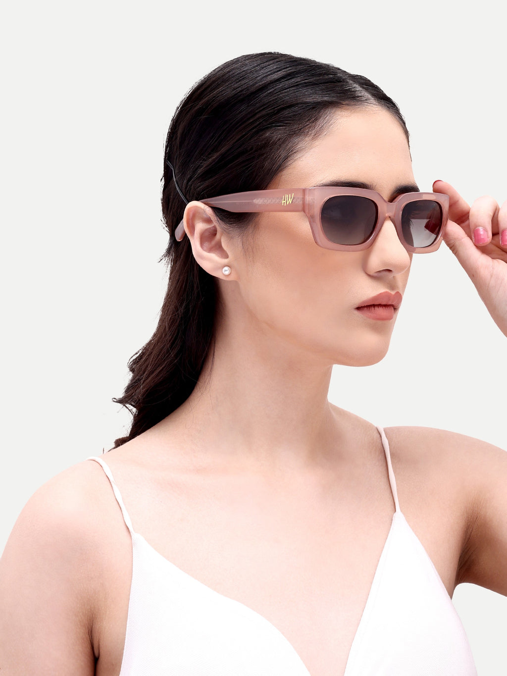 Savina Peach Wayfarer UV Protected Womens Sunglasses