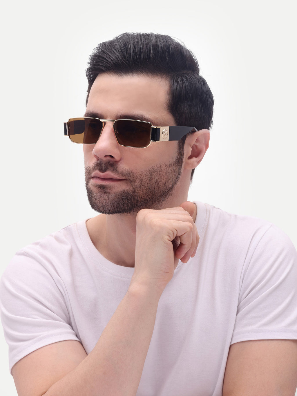 Men's Black Gold UV Protected Sunglasses