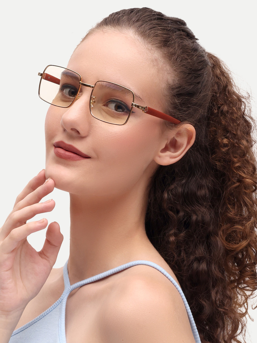 Women Transparent Square UV Protected Optical