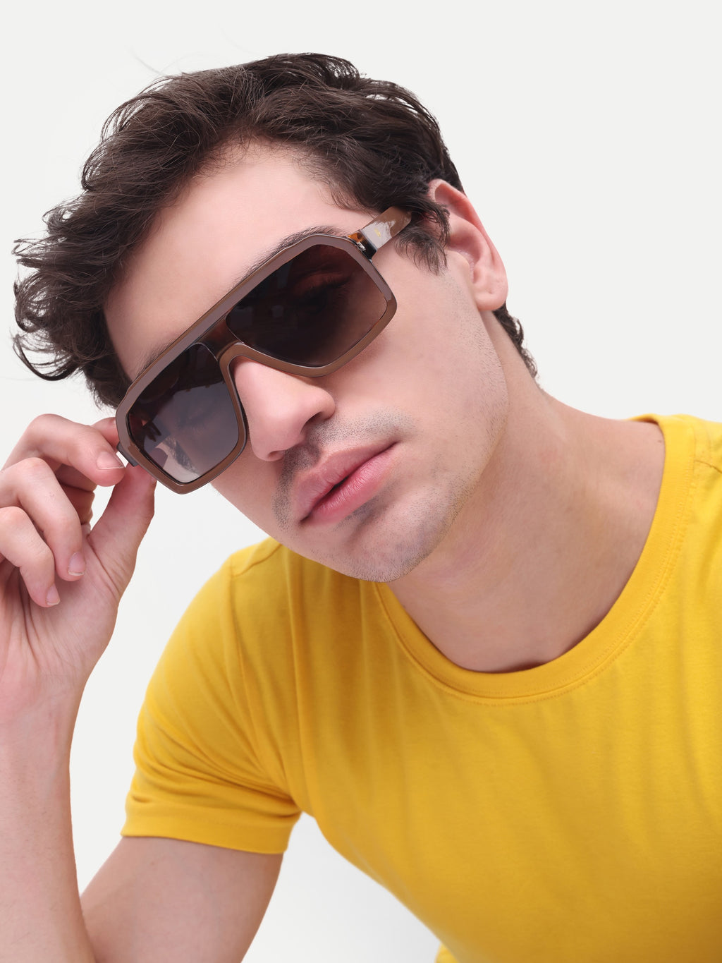 Men's Classic Brown Wayfarer Sunglasses