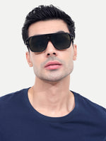 Men's Green UV Protected Wayfarer Rectangular Sunglasses