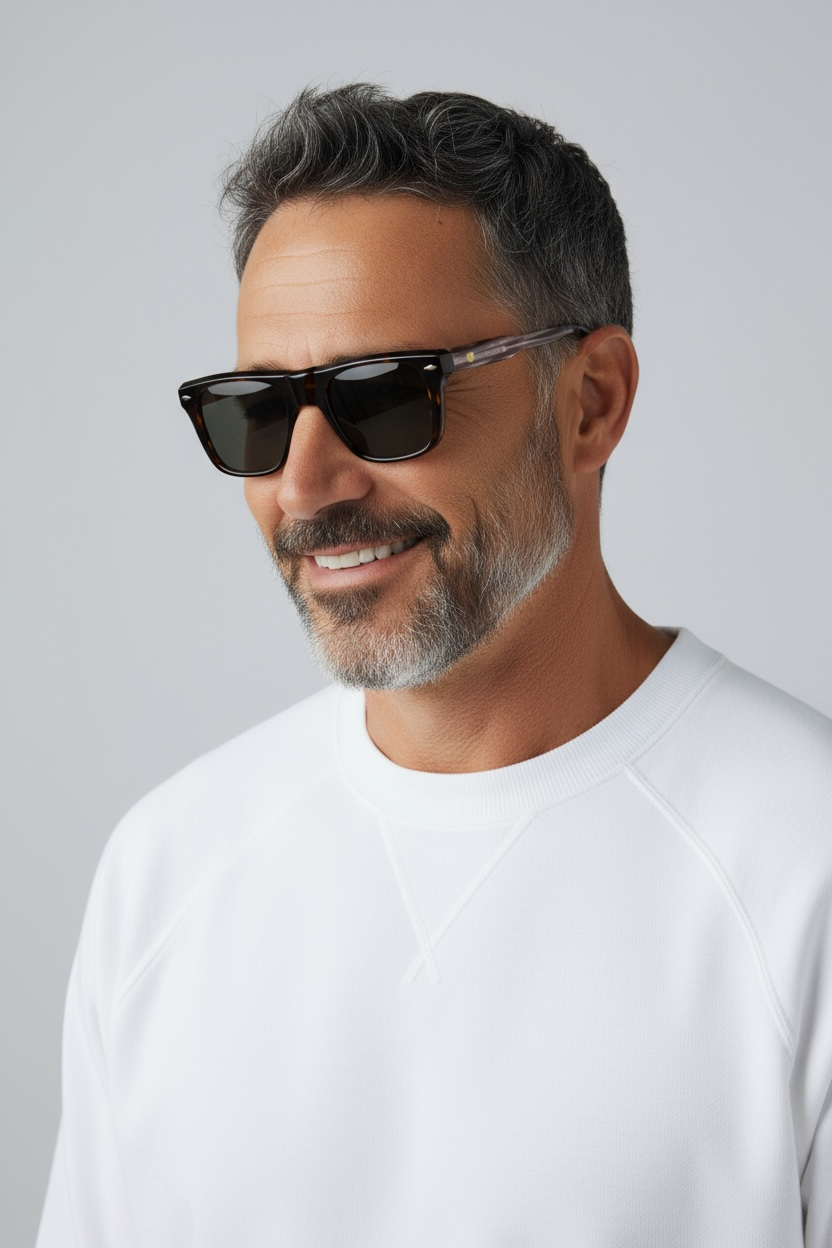 Men's Black UV Protected Wayfarer Sunglasses