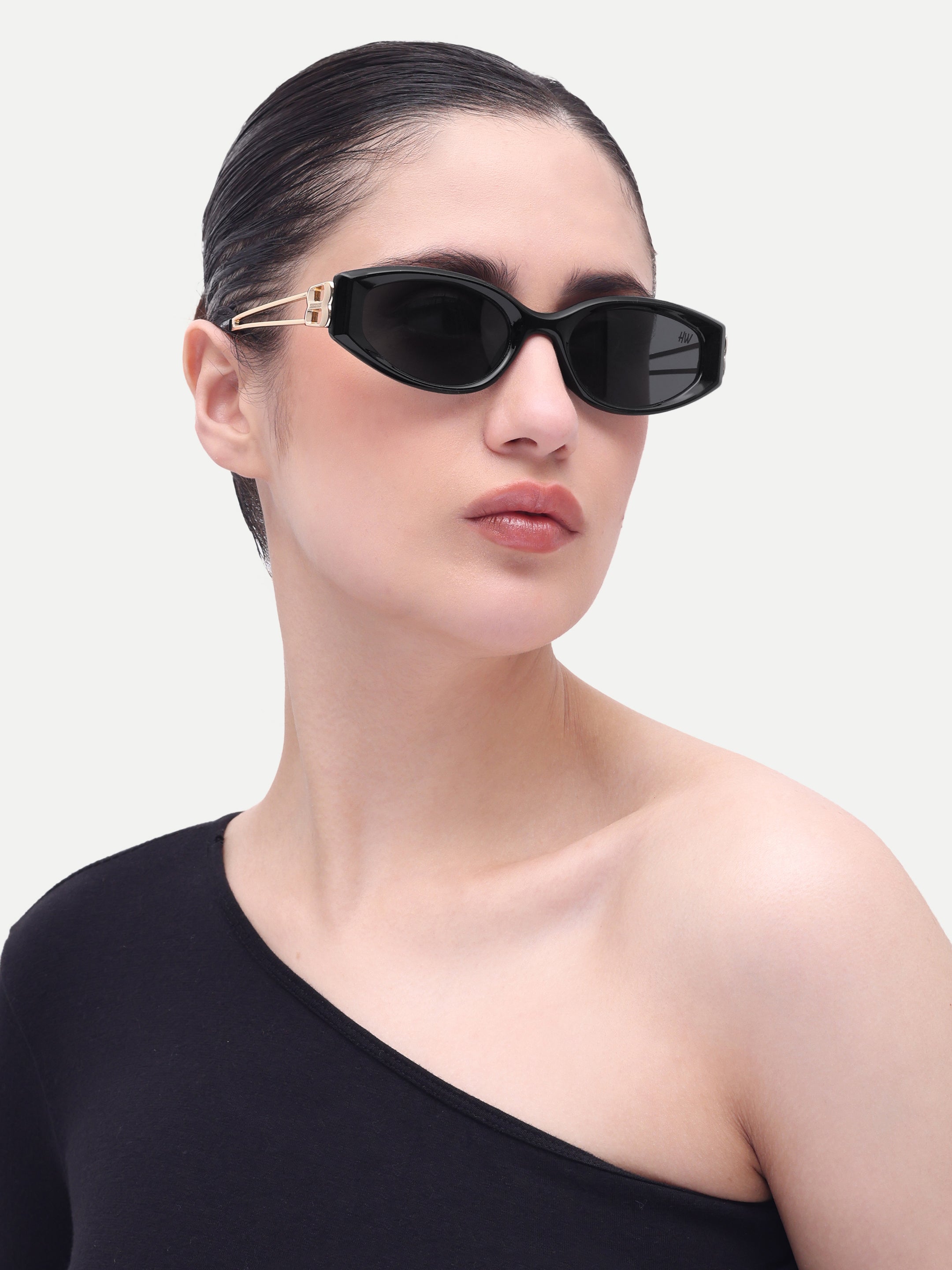 Women's Black Cat Eye Sunglasses