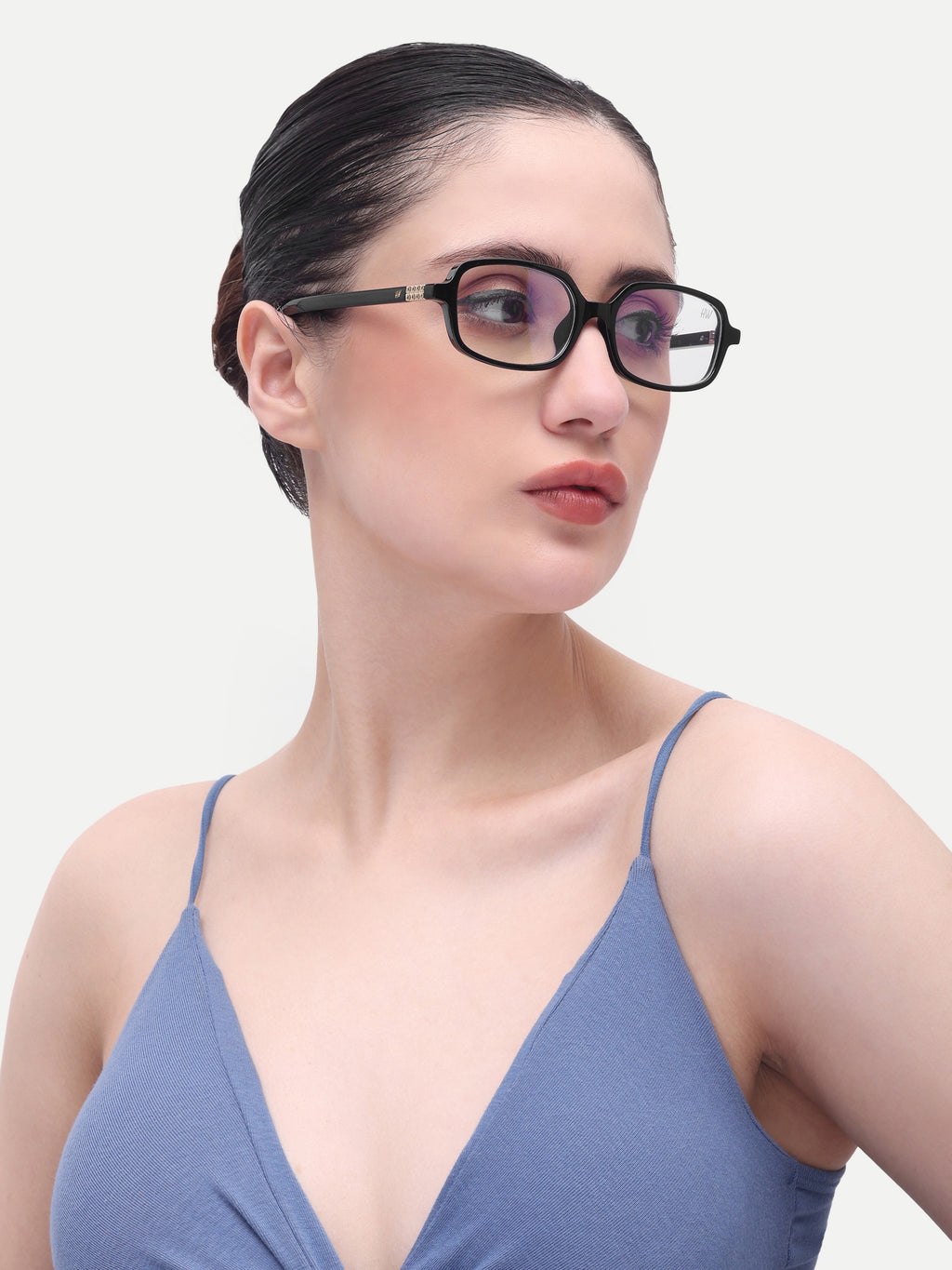 Women's Small Rectangle Transparent Frame