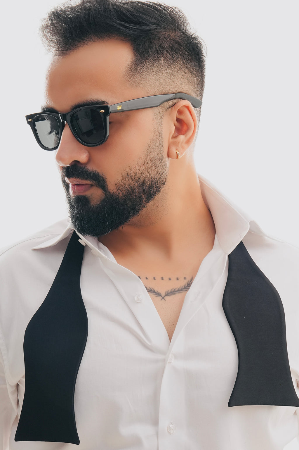 Men's Classic Black Wayfarer Sunglasses