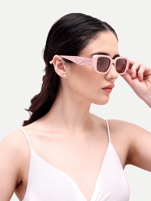 Aurelia Acetate Pink Oval UV Protected Womens Sunglasses