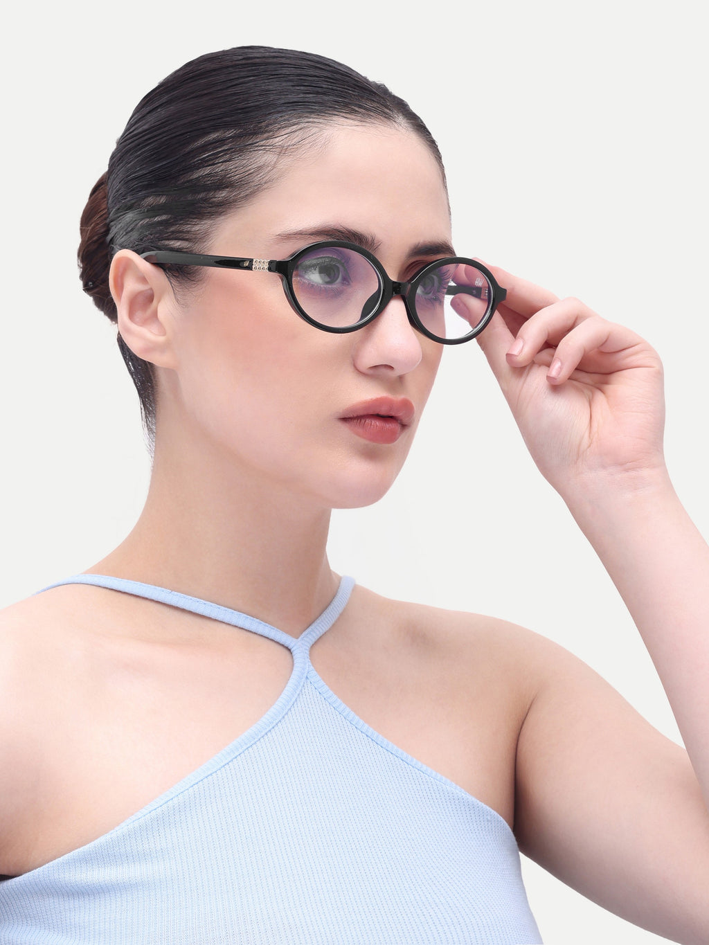 Women's Oval Optical Frame Black