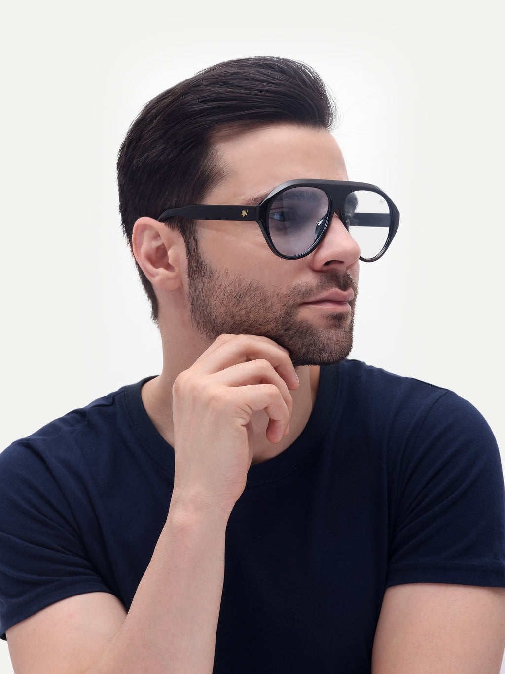 Men's UV Protected Blue Aviator Sunglasses