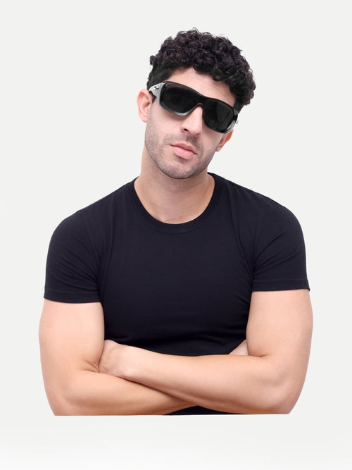 Avenor Black Sports Mens Sunglasses