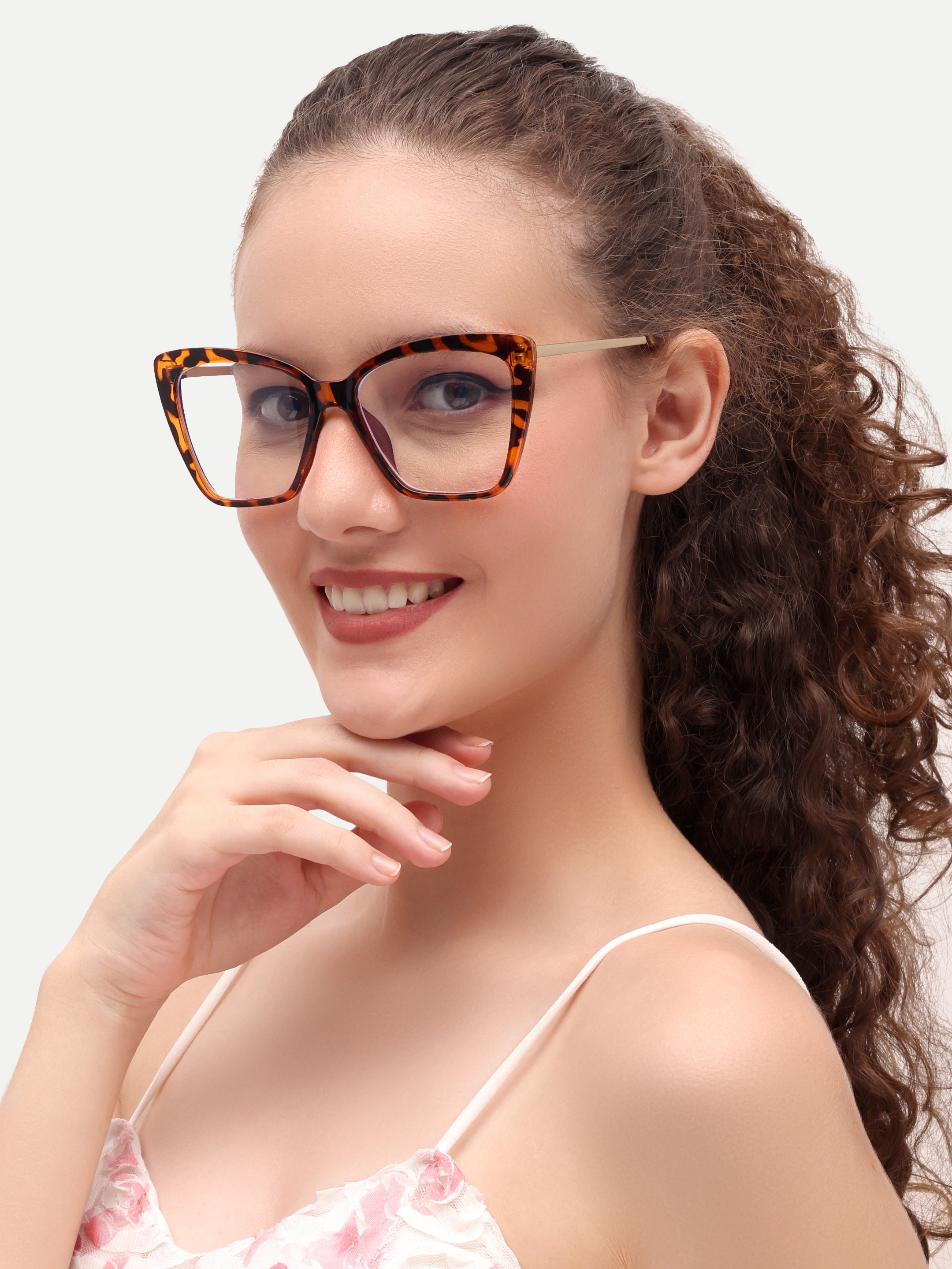 Women Cateye Leopard Optical Frame