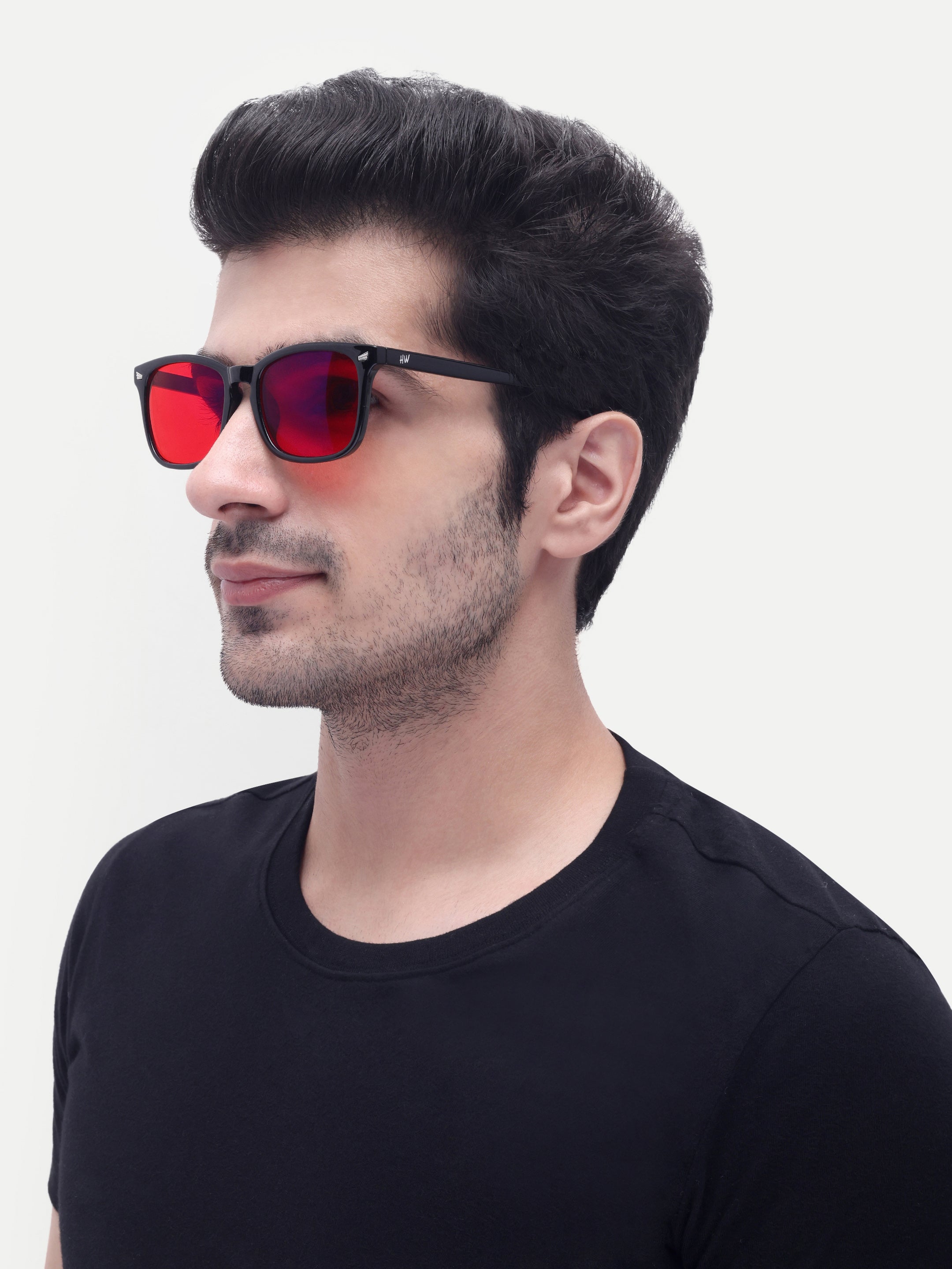 Sorren Red Wayfarer Mens Sunglasses
