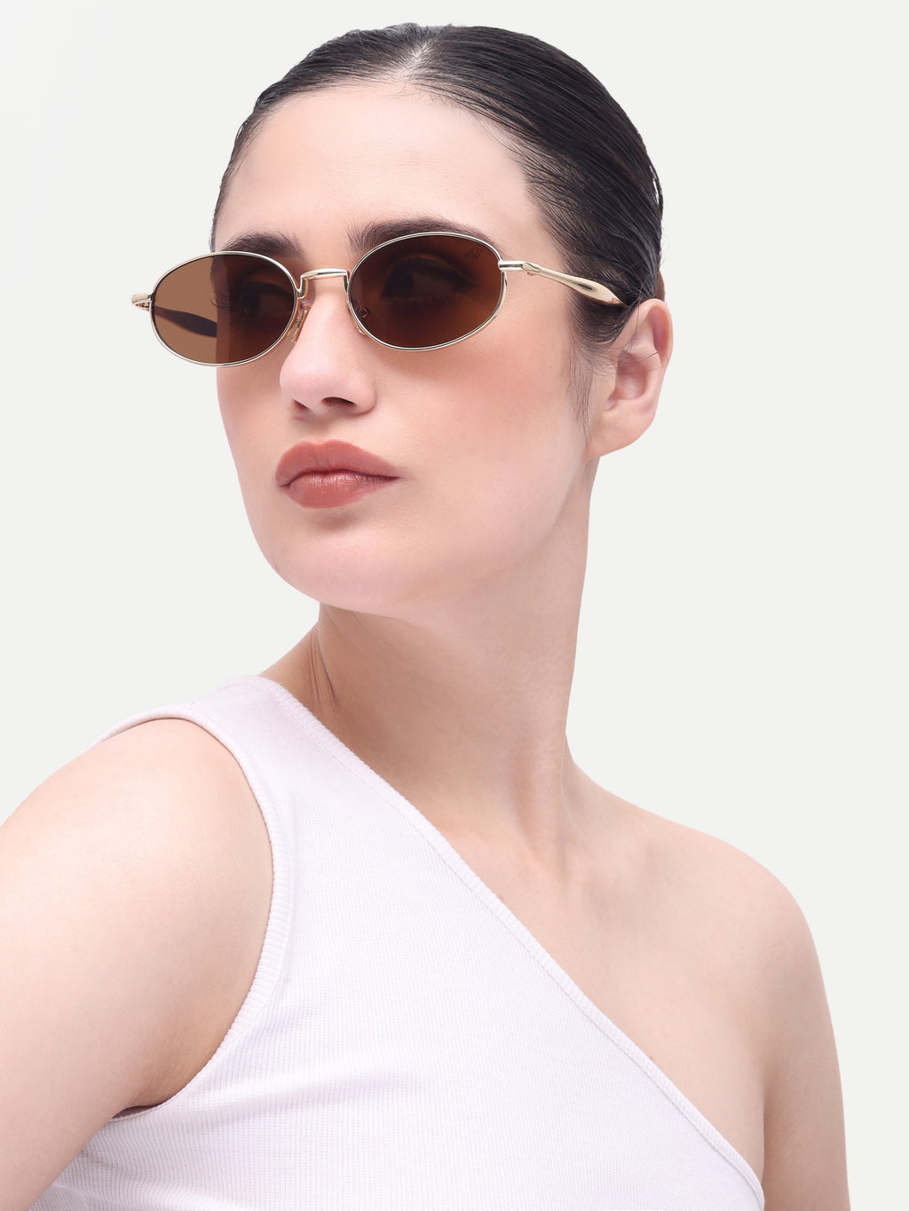 Women's Gold Brown Sunglasses