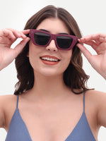 Women's UV Protected Polarized Cat Eye Red Sunglasses