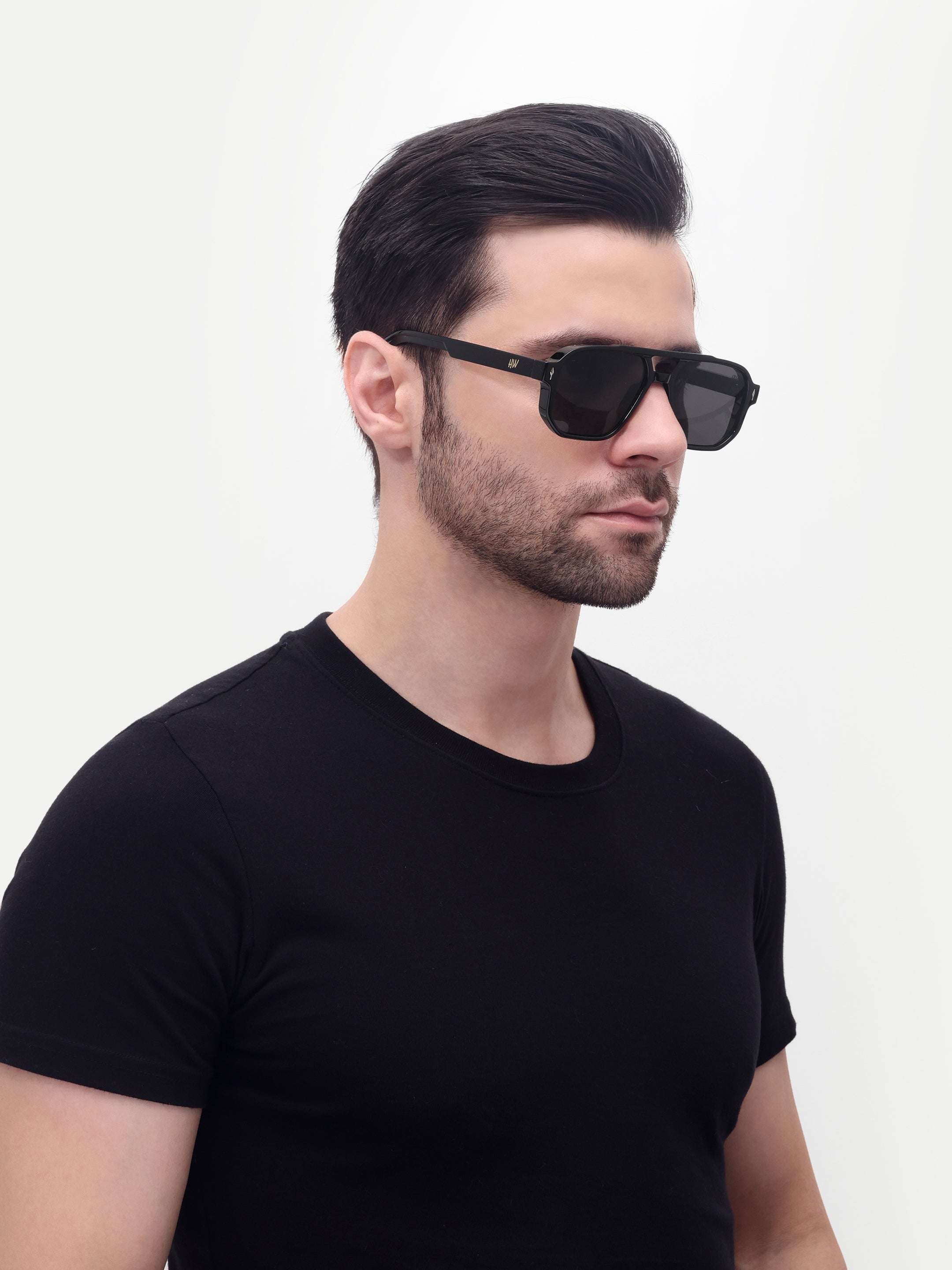 Men's UV Protected Black Wayfarer Sunglasses