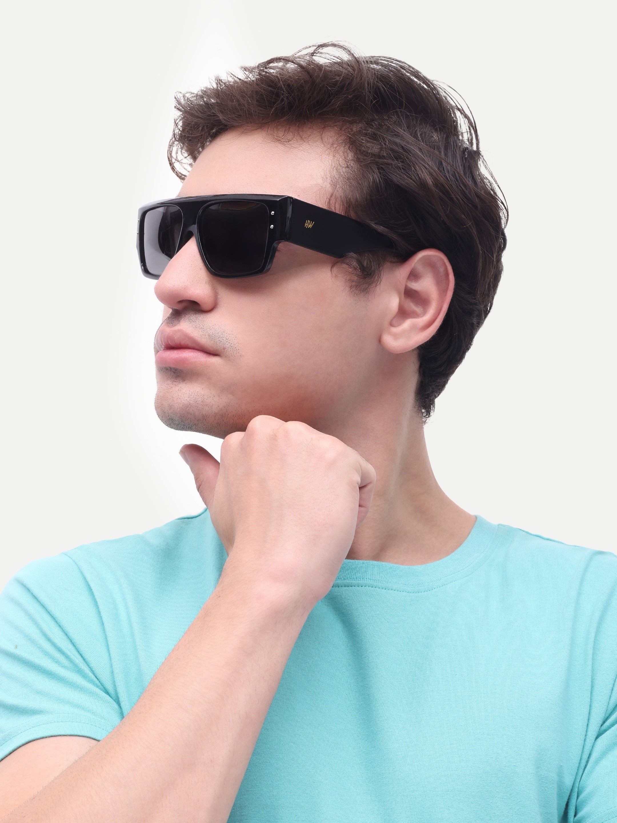 Men's Black Wayfarer UV Protected Sunglasses