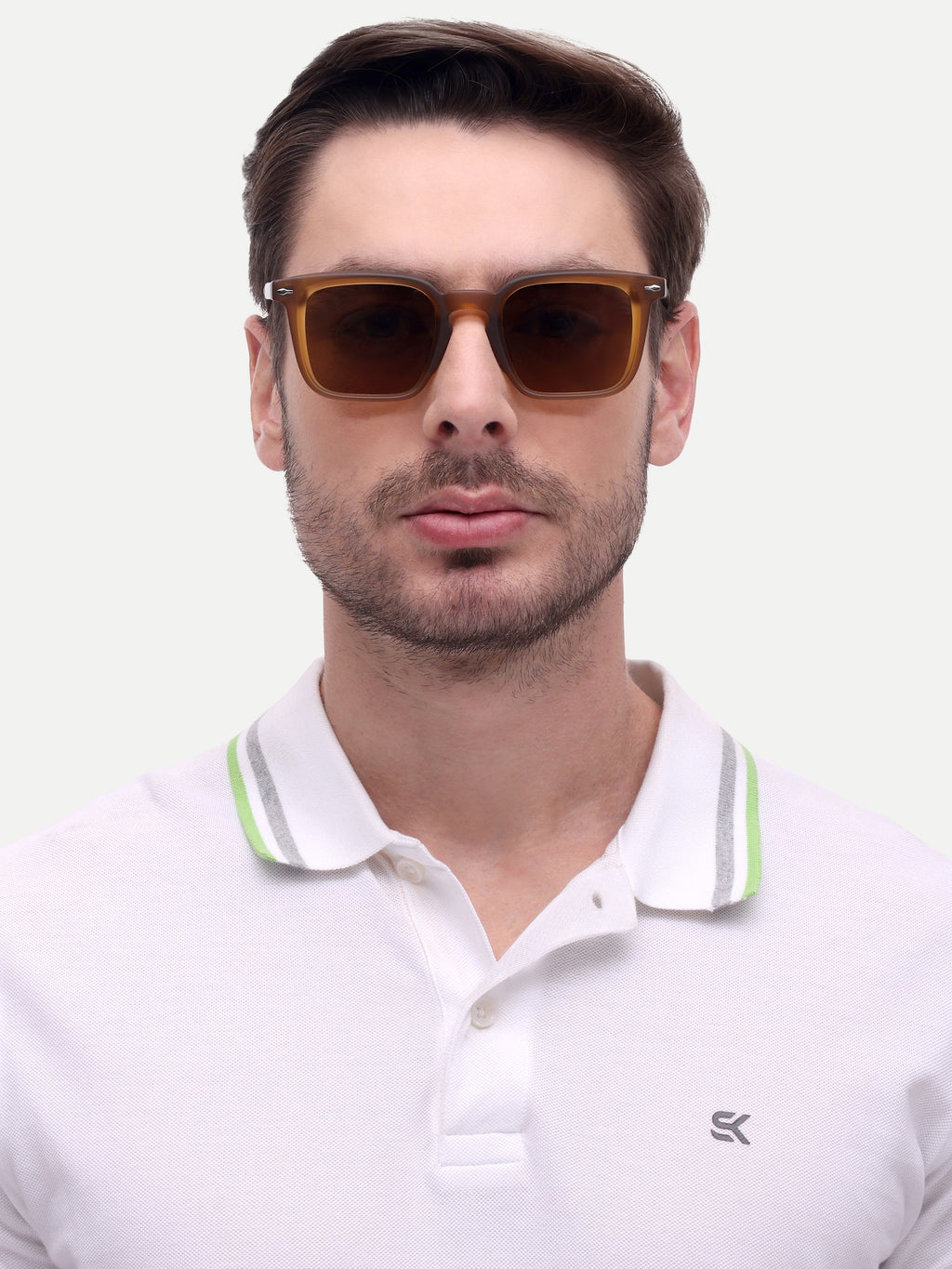 Men Wayfarer UV Protected Sunglasses Brown