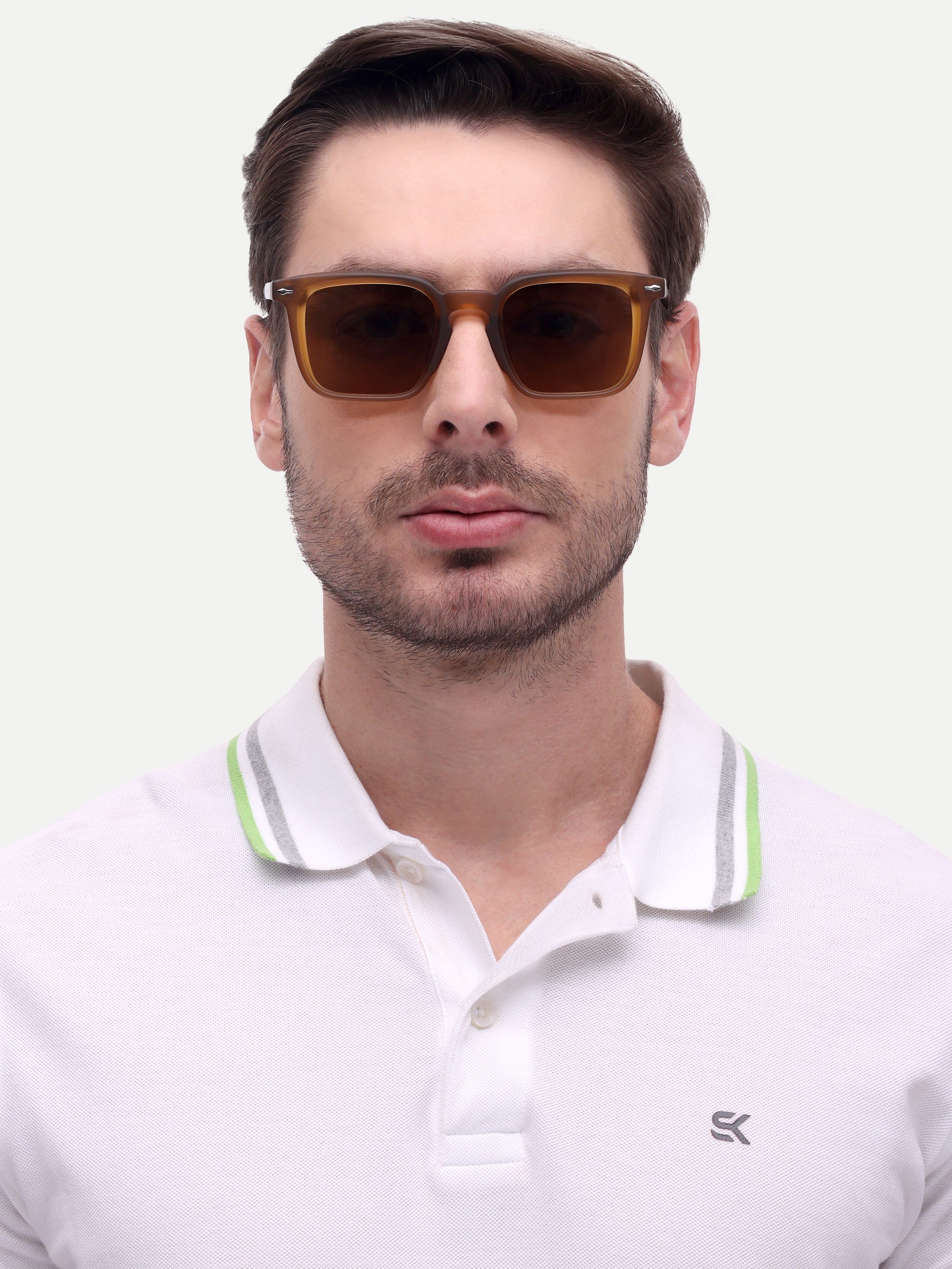 Men Wayfarer UV Protected Sunglasses Brown
