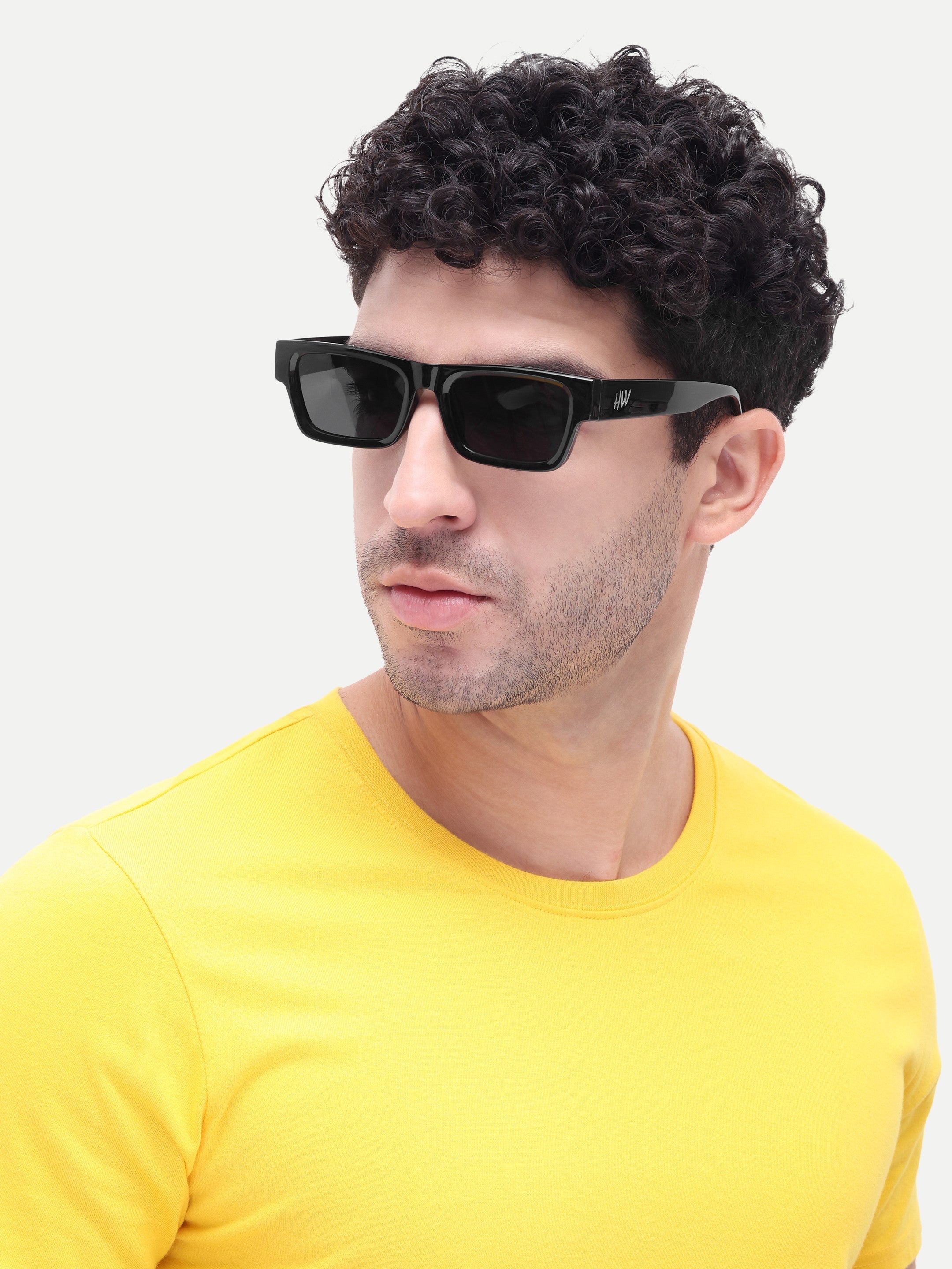 Zevron Black Wayfarer Mens Sunglasses