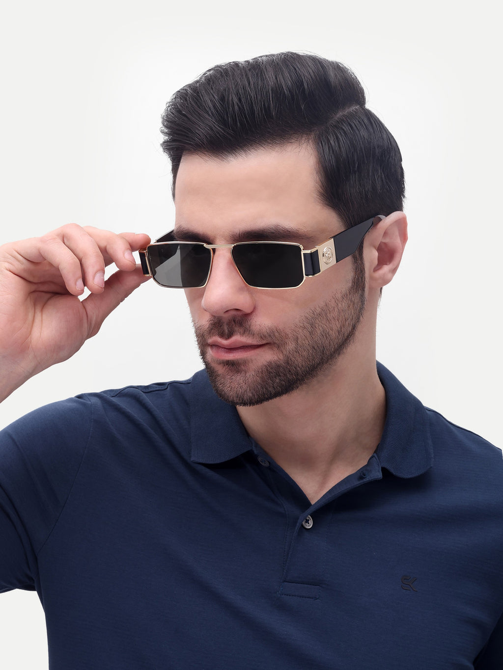 Men's Black Gold UV Protected Sunglasses