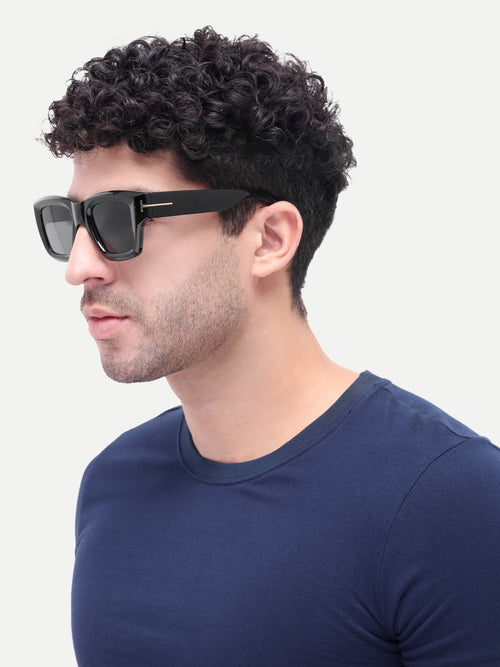 Blade Black Wayfarer Mens Sunglasses