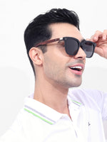 Unisex Polarized UV Protected Black Rectangular