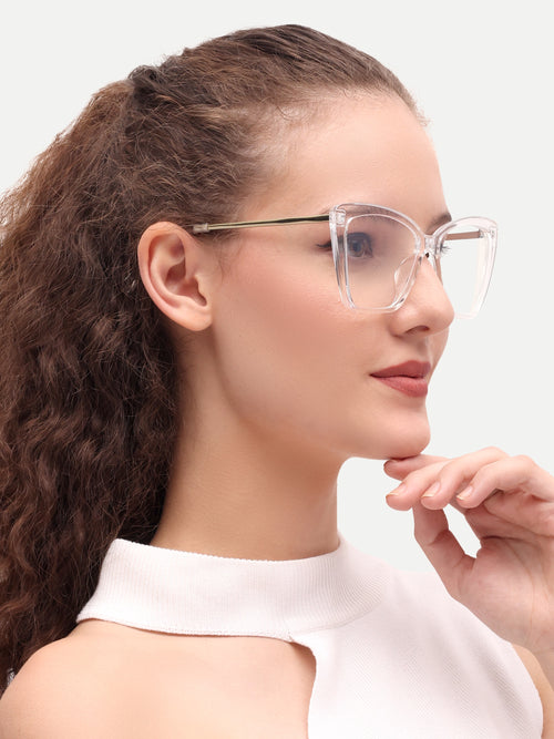 Cateye Women Transparent UV Protected Optical