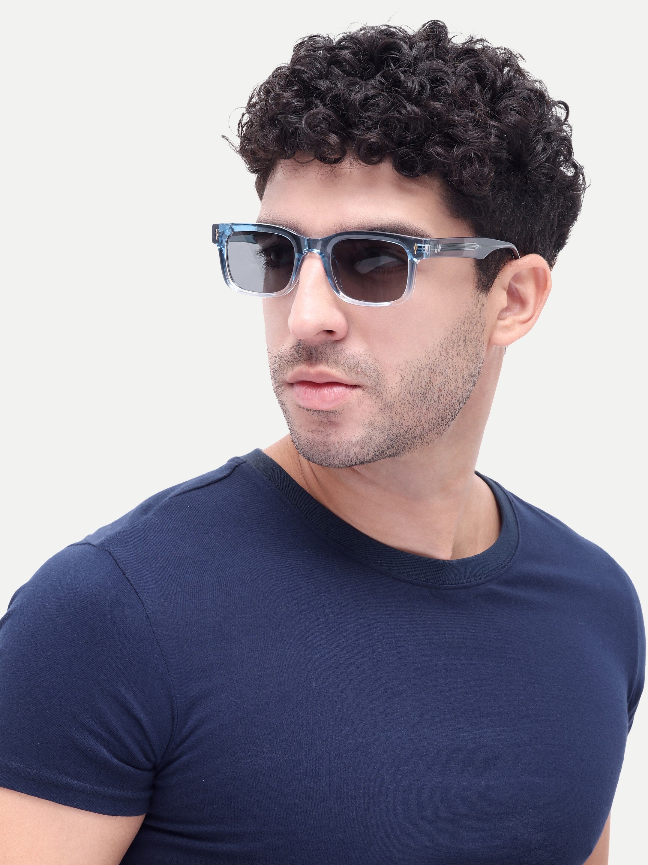 Raider Blue Wayfarer Mens Sunglasses