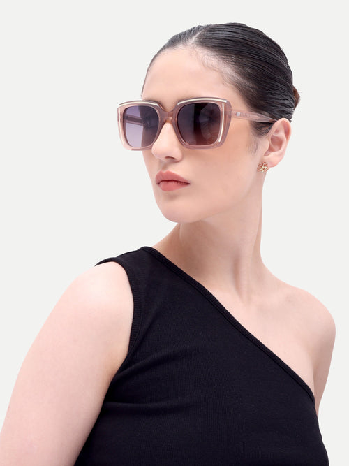 Isola Pink Square UV Protected Womens Sunglasses