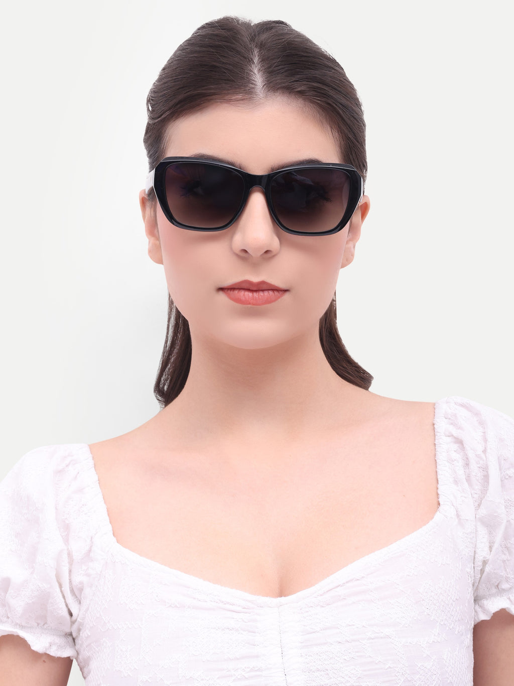 Women's Black Wayfarer UV Protected Sunglasses
