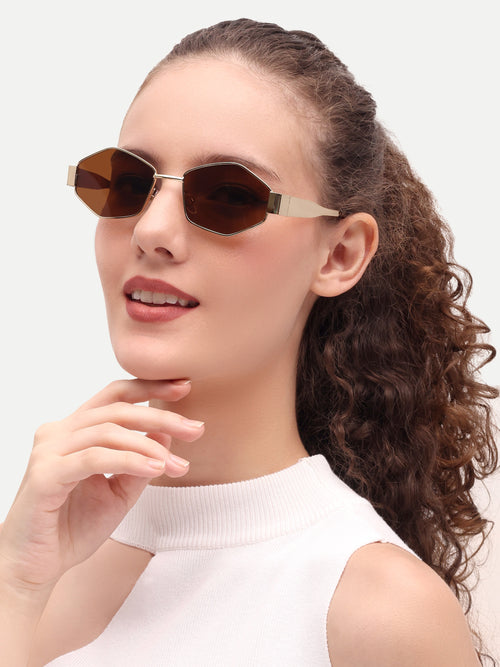 Dark Brown Women  UV Protected Sunglasses