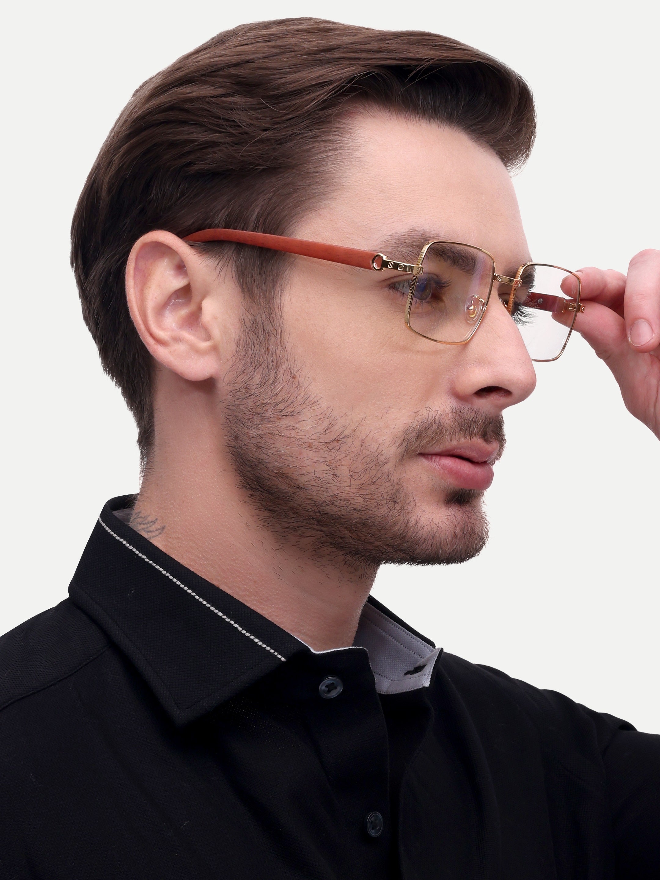 Men Wayfarer UV Protected Optical Transparent