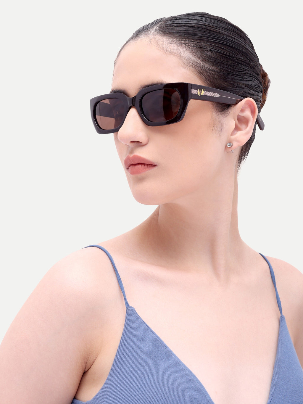 Solara Brown Oval UV Protected Womens Sunglasses