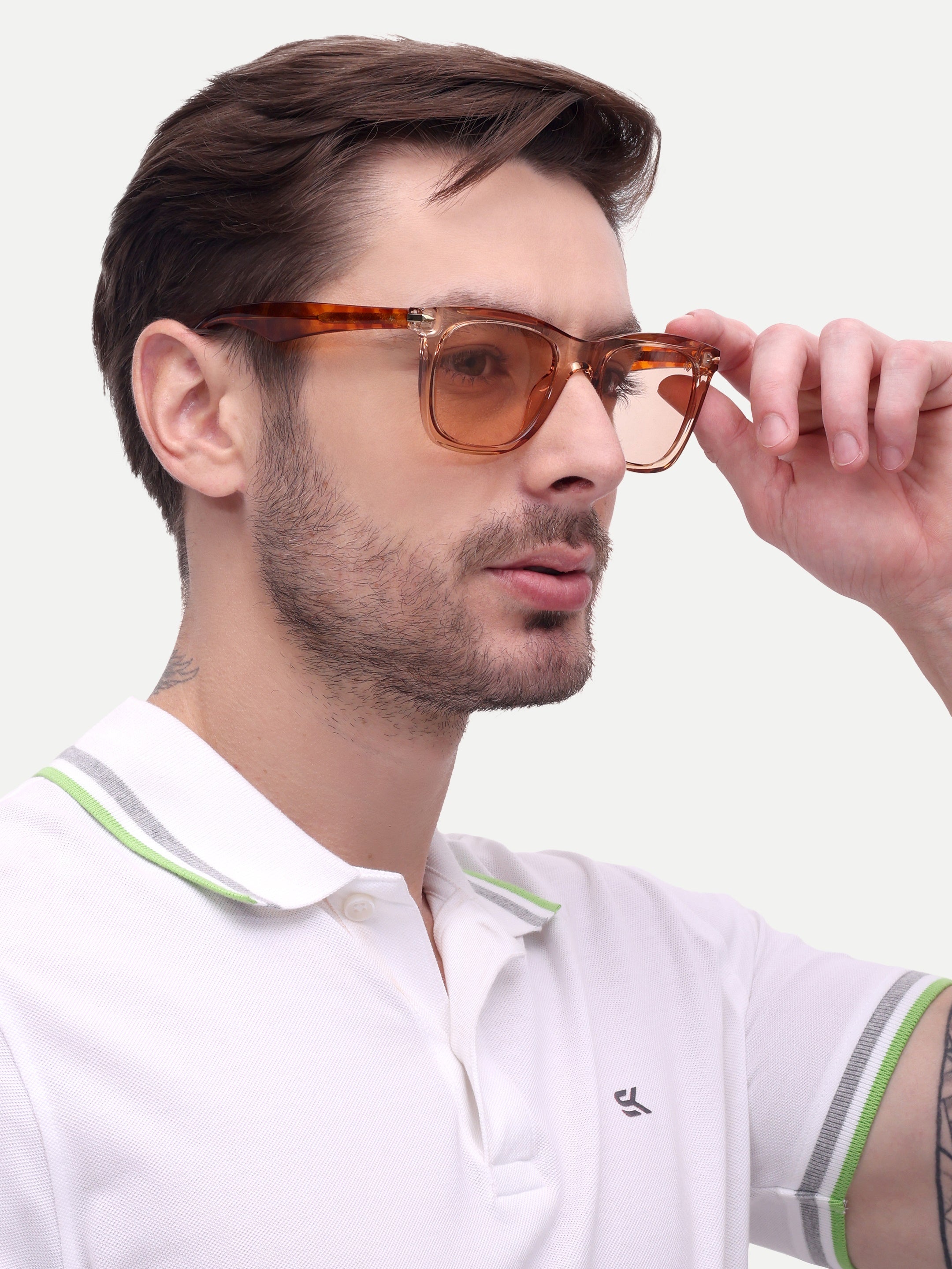 Men Wayfarer UV Protected Sunglasses Brown